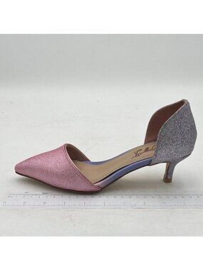 FOWT Women Closed Pointed Toe Kitten Heel Pumps Slip On Two Toned D'Orsay
